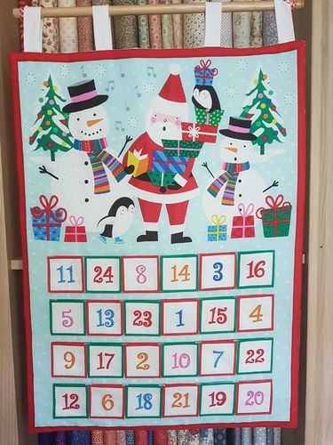 Advent Calendar Santa and Snowmen