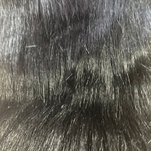 Black long hair Faux Fur Fabric